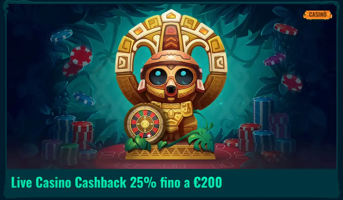 live casino cashback su Spinanga