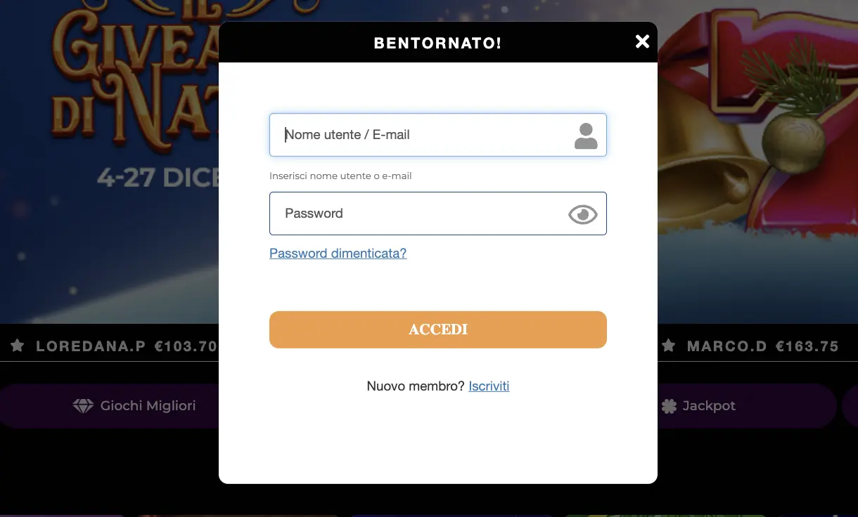 Come fare il login su GratoWin Casino