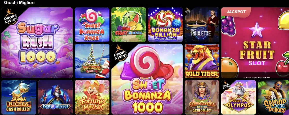 Giochi disponibili su GratoWin Casino